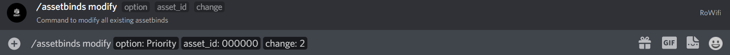 Assetbinds Modify Priority